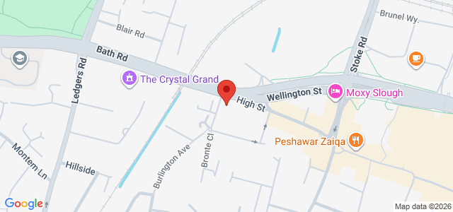 Map showing Roccos Pizza - Slough in Slough